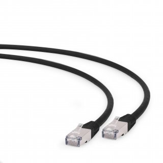 Cablu de retea RJ45 SFTP cat 6A LSOH 0.25m Negru, Gembird PP6A-LSZHCU-BK-0.25M