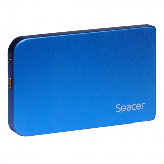 Rack extern pentru HDD SATA 2.5" la USB 3.0 Albastru, Spacer SPR-25611A
