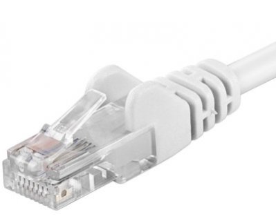 Cablu UTP cat 5e 0.25m Alb, sputp002W