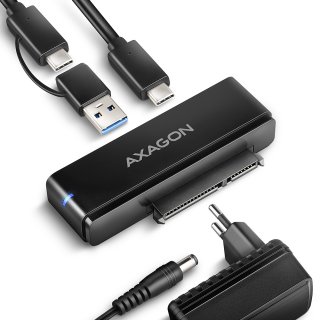 Adaptor portabil USB 3.2-A/USB type C la HDD 2.5/3.5", Axagon ADSA-FPX