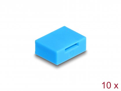 Set 10 buc USB-A port blocker Blue, Delock 20947