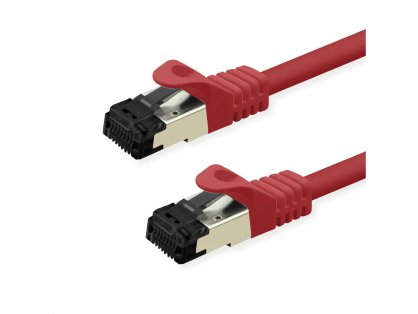 Cablu de retea RJ45 S/FTP Cat.8 (Class I) LSOH 1m Rosu, Value 21.99.1811