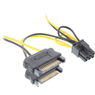 Cablu alimentare PCI Express 6 pini la 2 x SATA, InLine IL26628B