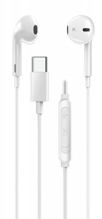 Casti intraauriculare cu fir USB-C Alb, Genius HS-M365
