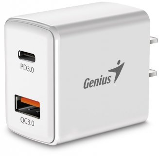 Incarcator priza Quick Charge 1 x USB-A + 1 x USB-C 20W + cablu 1m, Genius