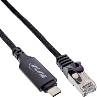 Cablu de retea RJ45 USB 3.2 type C la LAN Gigabit 2m, InLine IL33381A