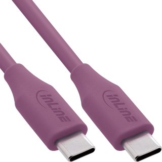Cablu USB 2.0 type C fast charging silicon 100W Mov 0.5m, InLine IL35895P