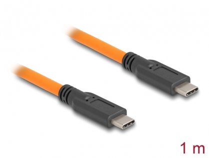 Cablu USB 3.1 type C pentru tethered shooting T-T 1m Orange, Delock 87959