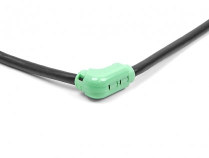 Set 8 buc clips pentru indoire cablu unghi 90 grade Verde, Delock 88125