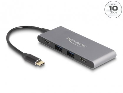 HUB USB 3.2 type C la 2 x USB type C + 2 x USB-A, Delock 64111