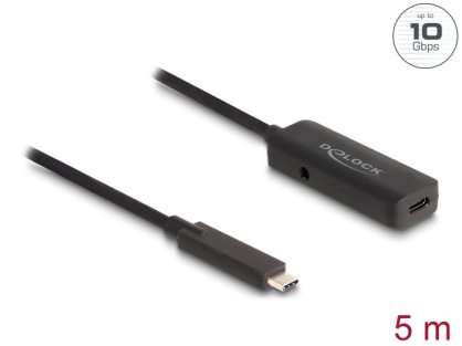 Cablu prelungitor activ USB type C 10 Gbps T-M 5m, Delock 80028