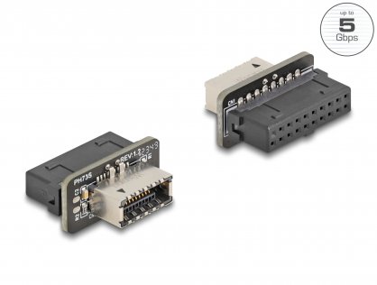 Adaptor USB 3.2 pin Header la USB Type E Key A M-M, Delock 67238