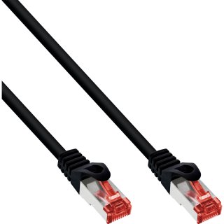 Cablu de retea RJ45 S/FTP PiMF LSOH Cat.6 15m Negru, InLine IL76915S
