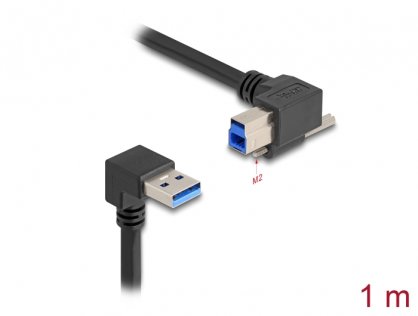 Cablu USB 3.2-A la USB-B unghi T-T 1m, Delock 80481