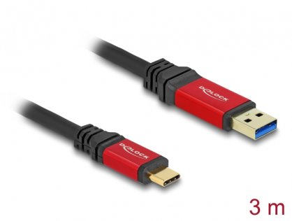 Cablu USB 3.2-A la USB type C T-T 3m, Delock 80619