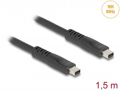 Cablu Mini DisplayPort 16K60Hz/8K120Hz/4K240Hz T-T 1.5m, Delock 81177