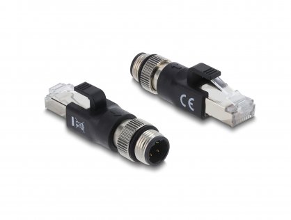 Adaptor M12 X-coded 4 pini la RJ45 T-T, Delock 90831