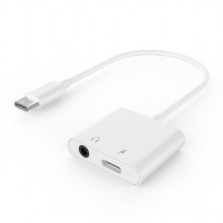 Adaptor USB type C la jack stereo 3.5mm + USB type C, Gembird A-CM-3.5FP-01