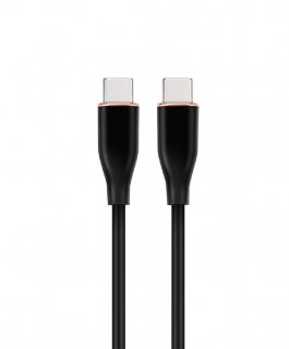 Cablu silicon USB 2.0 type C T-T 1.5m Negru, Gembird CC-USB2S-CMCM-1.5M-BK