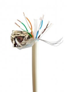 Rola 100m cablu de retea RJ45 FTP cat6 CCA solid Gri, Gembird FPC-6004-L/100