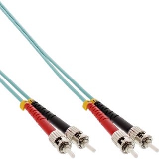 Cablu fibra optica Duplex Multimode ST-ST LSOH OM3 3m, InLine IL81503O