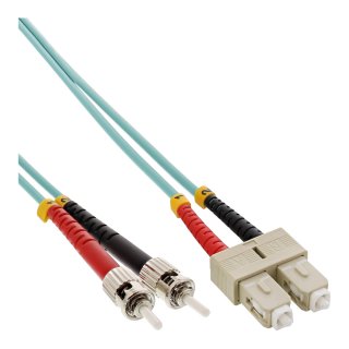 Cablu fibra optica Duplex Multimode SC-ST LSOH OM3 10m, InLine IL82510O