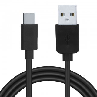 Cablu USB 2.0-A la USB type C T-T 1.8m Negru, Spacer SPDC-TYPEC-PVC-BK-1.8