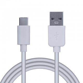 Cablu USB 2.0-A la USB type C T-T 1.8m Alb, Spacer SPDC-TYPEC-PVC-W-1.8