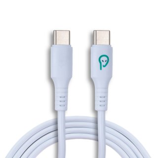Cablu USB 2.0 type C T-T 1m Alb, Spacer SPDC-TYPEC-TYPEC-PVC-W-1.0