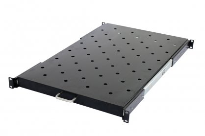 Raft culisant 1U pentru rack 19" adancime 366mm, Spacer SPSS-1U366-BK-03