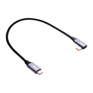 Cablu USB 2.0 type C la USB type C drept/unghi 60W 0.3m, Akyga AK-USB-53