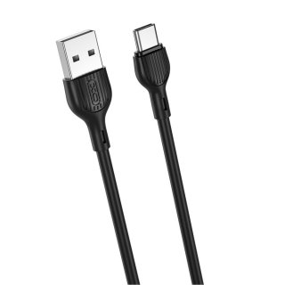 Cablu USB-A la USB type C 2A 1m Negru, XO NB200
