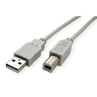 Cablu USB-B 2.0 la USB-B T-T 1.8m Bej, 11.55.3102