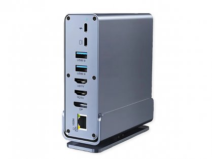 Docking station USB type C la HDMI/DP 4K60/Gigabit Ethernet/USB-A/USB-C + PD, SD/microSD, Audio, Value 12.99.1142