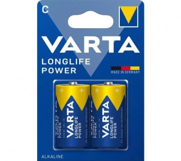 Set 2 bucati baterii alcaline Longlife Power tip C/LR14, Varta
