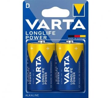 Set 2 bucati baterie alcalina Longlife Power tip D/LR20, Varta