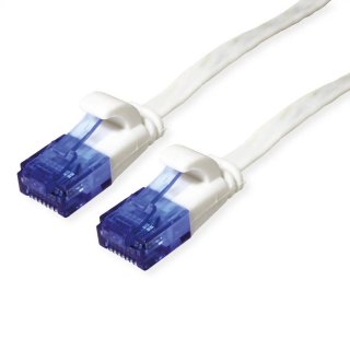 Cablu de retea RJ45 Cat.6A (Class EA) extra-flat 1m Alb, Value 21.99.2061