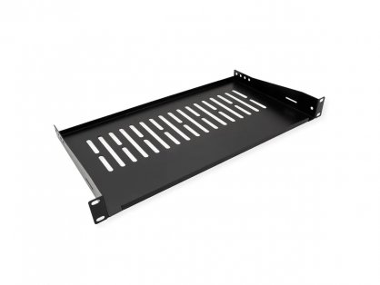 Sertar fix 440x250mm, max. 10kg 1U pentru cabinet 19" Negru, Value 26.99.0428