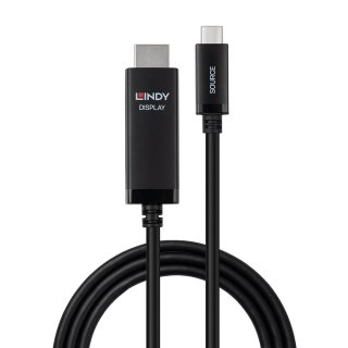 Cablu USB type C la HDMI 8K60Hz/4K144Hz T-T 2m Negru, Lindy L43434