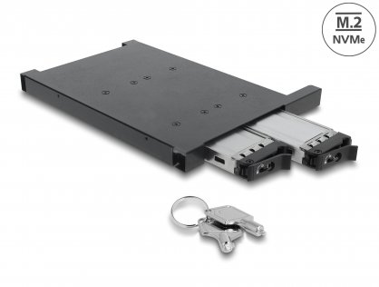 Mobile Rack pentru 2 x M.2 NMVe SSD cu SFF-8654 pentru bay 12.7mm Slim ODD, Delock 47138
