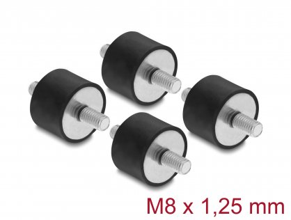 Set 4 buc amortizor vibratii M8x1.25mm/30x25mm, Delock 60816