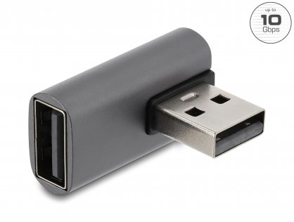 Adaptor USB-A 10 Gbps 60W unghi 90 grade T-M Aluminiu, Delock 67428