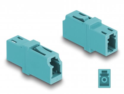 Cupla fibra optica LC Simplex M-M OM3 aqua, Delock 87987
