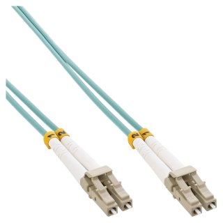 Cablu fibra optica LC-LC Duplex Multimode OM3 LSOH 1m, InLine IL88541O