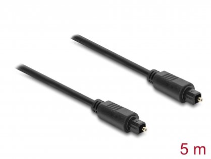 Cablu audio optic Toslink 5m negru, Delock 90927