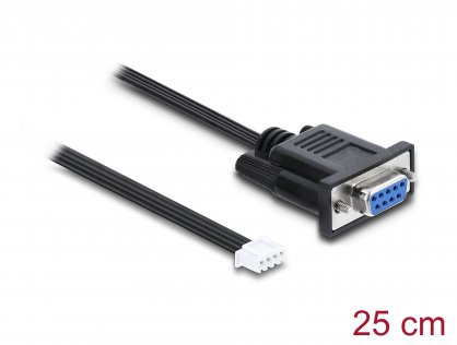 Cablu Serial RS-232 D-Sub 9 pini la JST XH 4 pin header M-M 25cm, Delock 91290