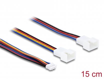 Splitter 1 x JST PH 4 pini PWM T-M + 4 pini tata (3 pini conectati) 15cm, Delock 91364