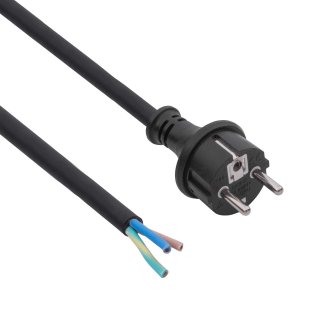 Cablu alimentare Schuko la fire deschise CU 3x1.5mm 5m, Akyga AK-OT-04S