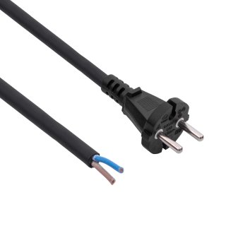 Cablu alimentare Schuko la fire deschise CU 2x1.5mm 5m, Akyga AK-OT-06S