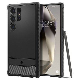 Husa pentru Samsung Galaxy S24 Ultra Matte Negru, Spigen Rugged Armor